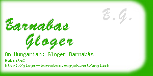 barnabas gloger business card