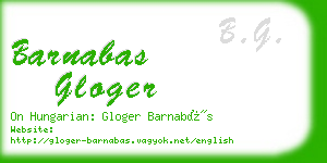 barnabas gloger business card